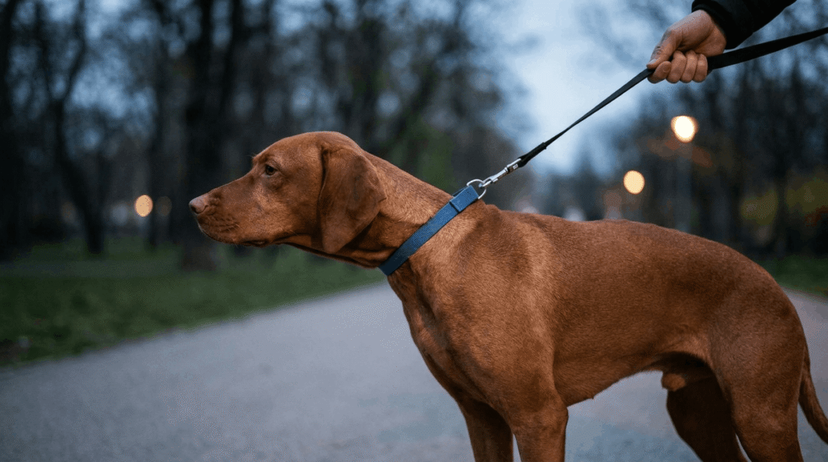 High-quality dog leash and harness equipment for safe walks.